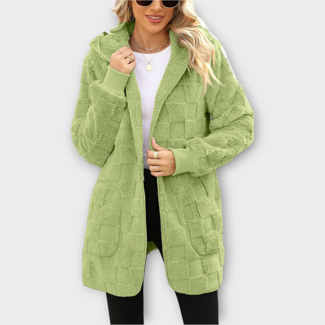 Cozy Plush Hooded Cardigan Jacket