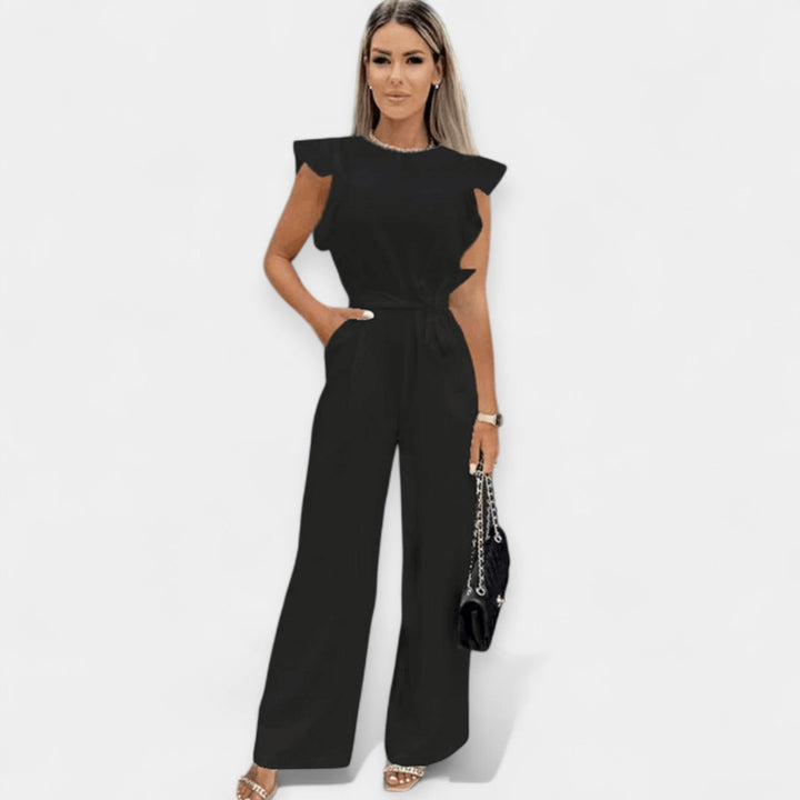 Full-Length Jumpsuit with Butterfly Sleeves