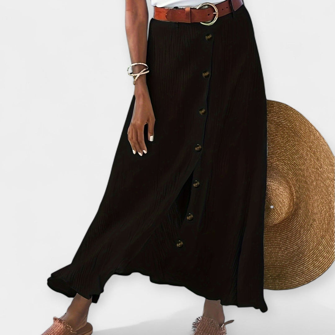 Sheer Midi Skirt with Slit