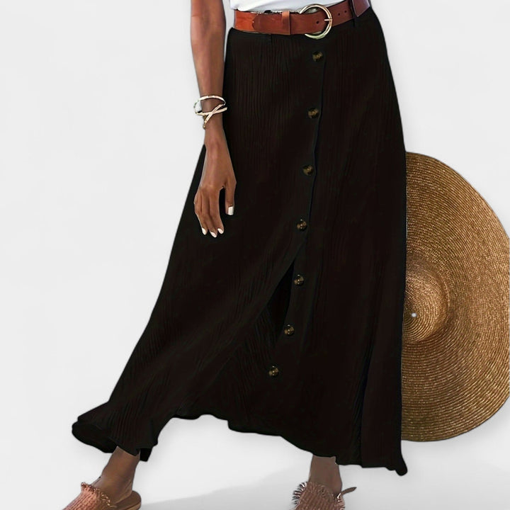 Sheer Midi Skirt with Slit