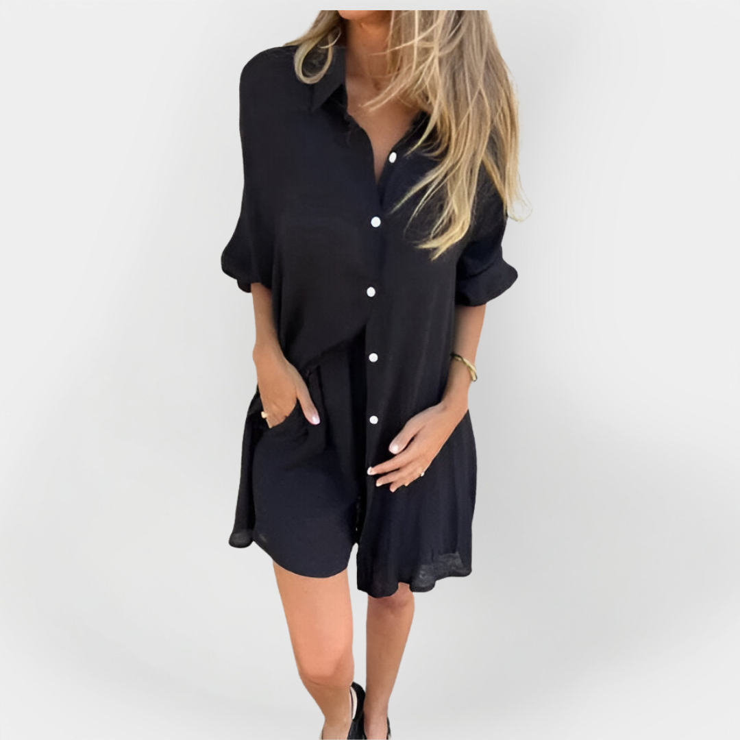 Daily Blouse & Shorts Set