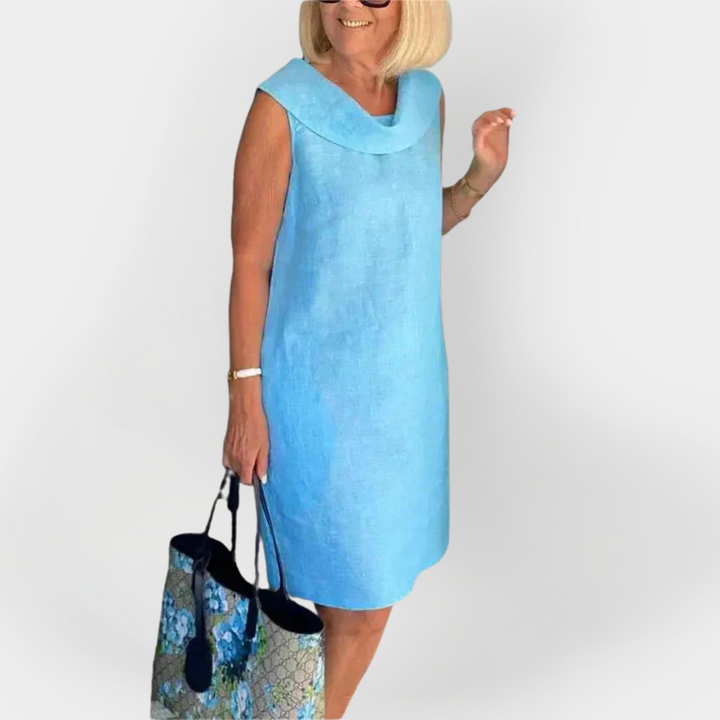 Dress with Wrap Collar