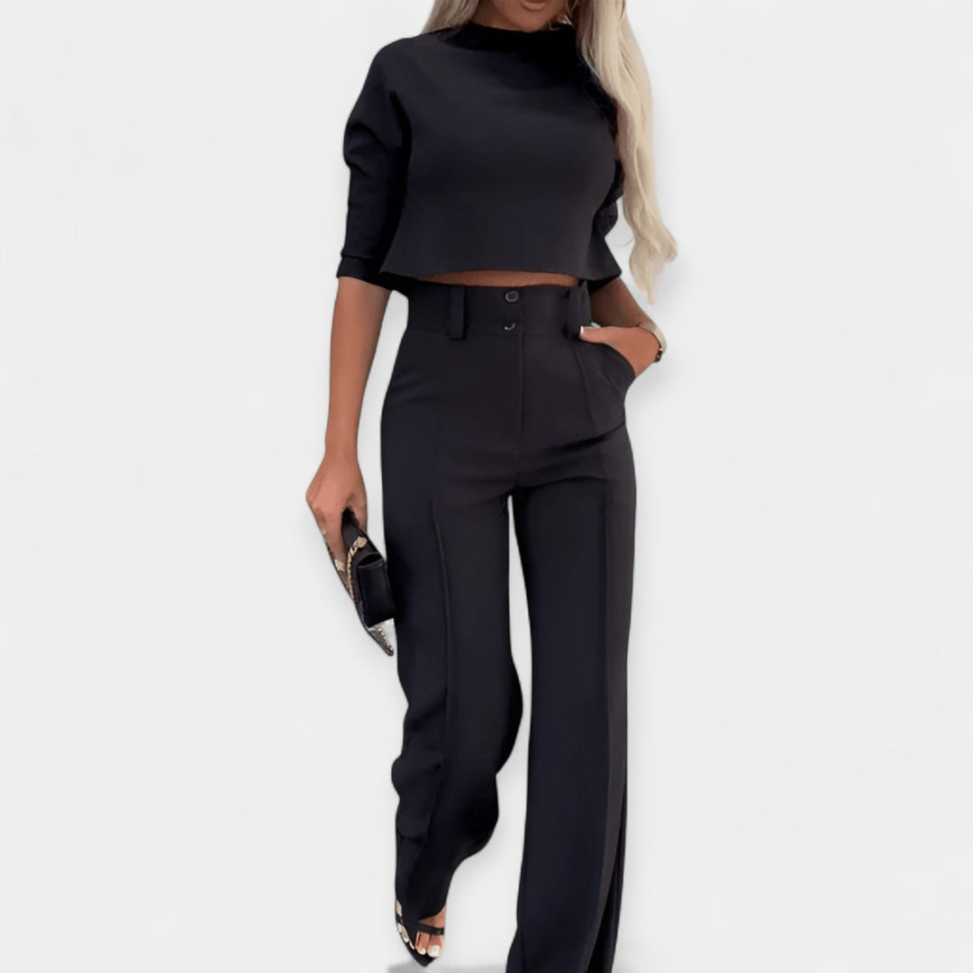 Crop Top and Pants Set