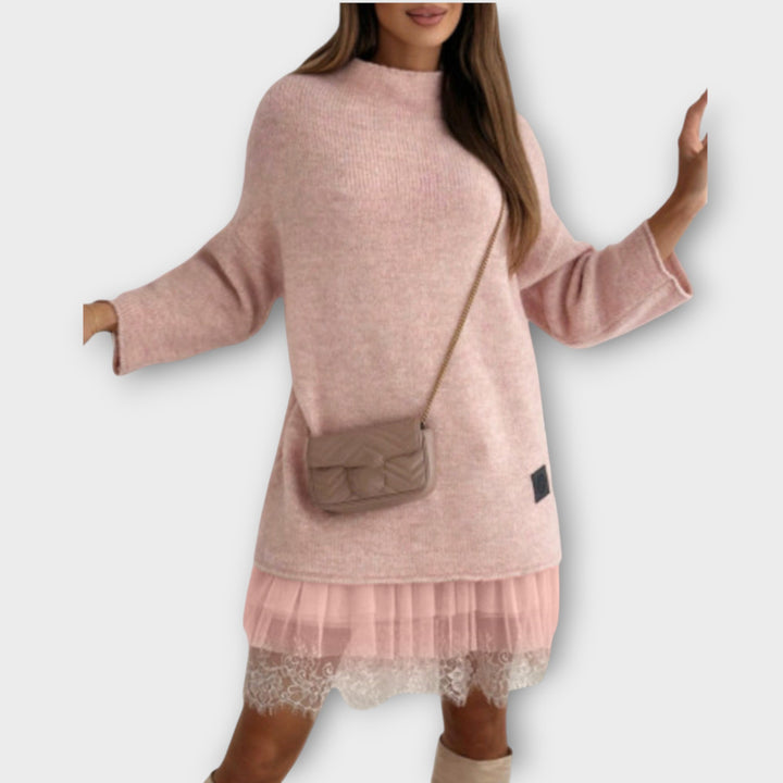 Layered Knit & Slip Dress Set