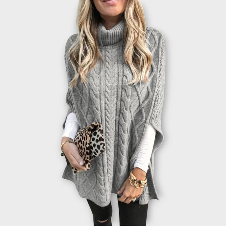 Elegant Knit Poncho with Timeless Comfort