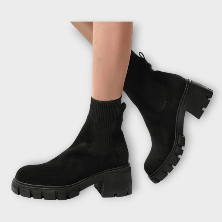 Chunky Suede Ankle Boots