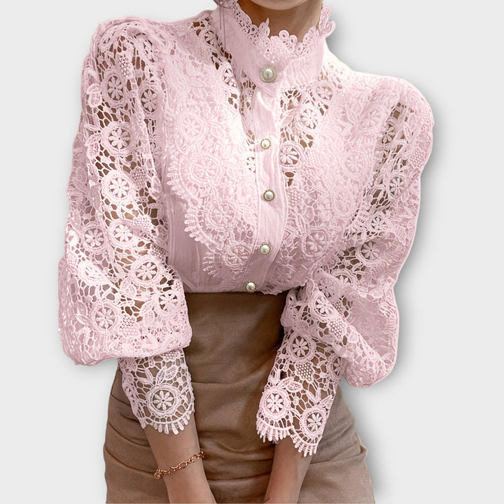 Elegant Lace Victorian Blouse