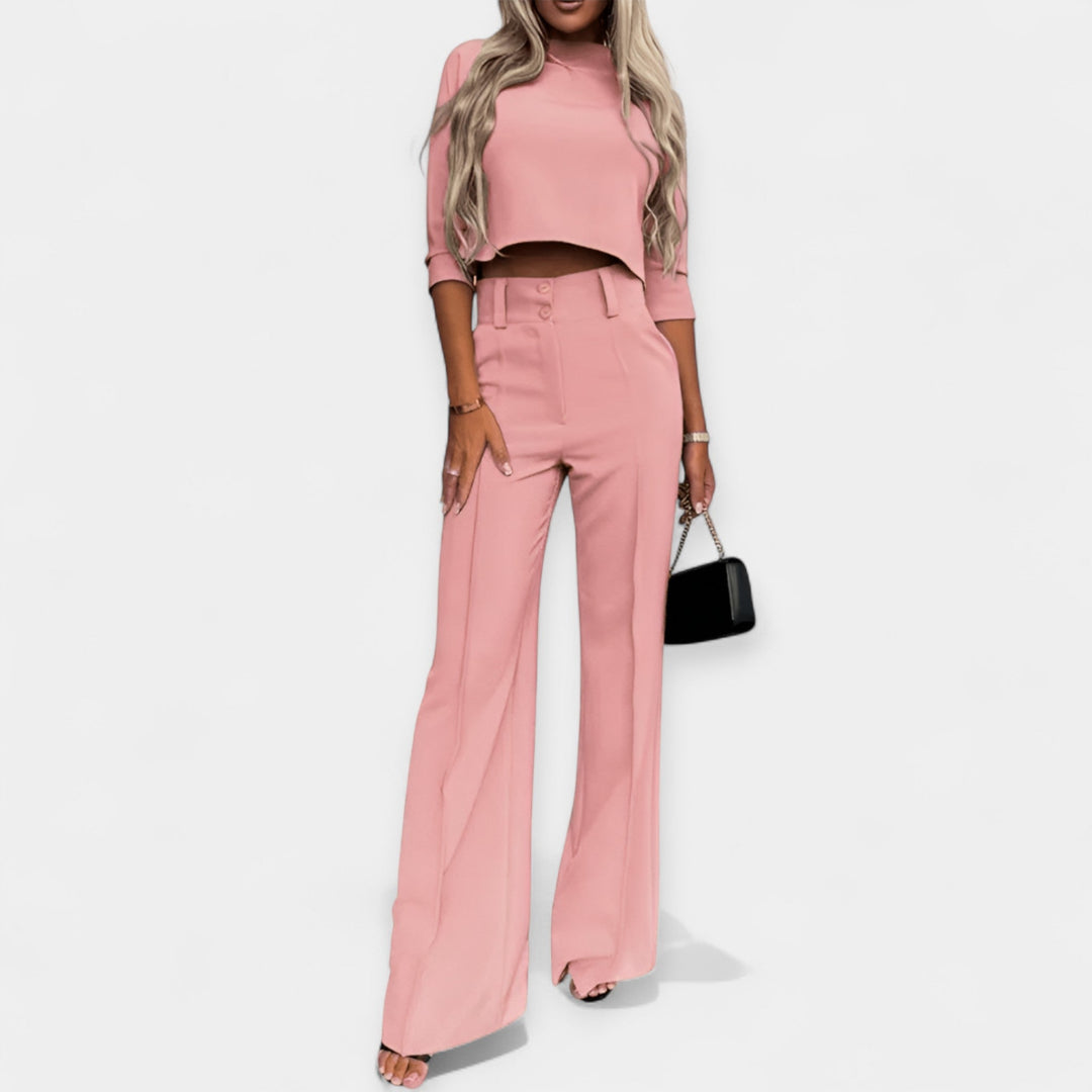 Crop Top and Pants Set