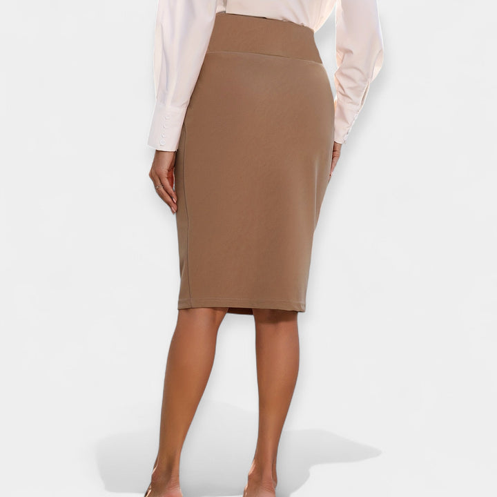 High-Waisted Midi Skirt