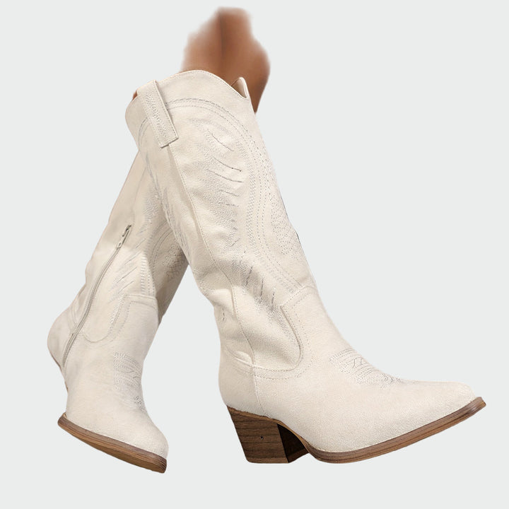 Stylish Embroidered Western Boots