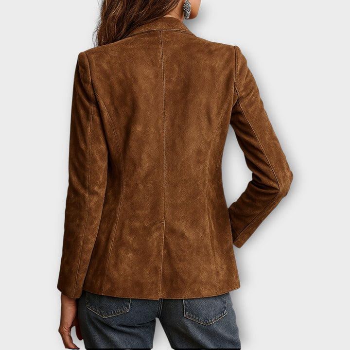 Vintage Brown Suede Blazer