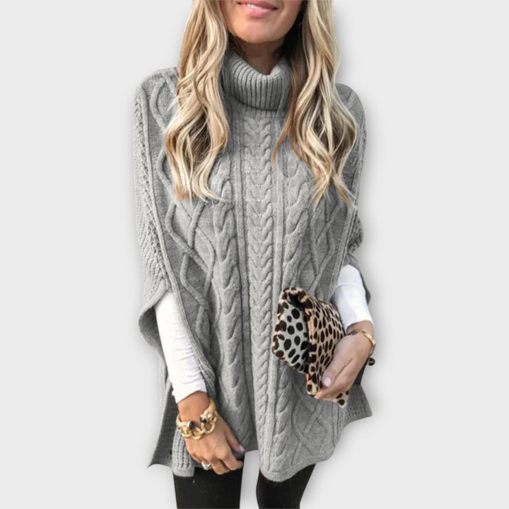 Elegant Knit Poncho with Timeless Comfort