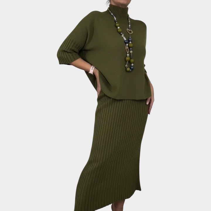 Soft Ribbed Knit Two-Piece Set