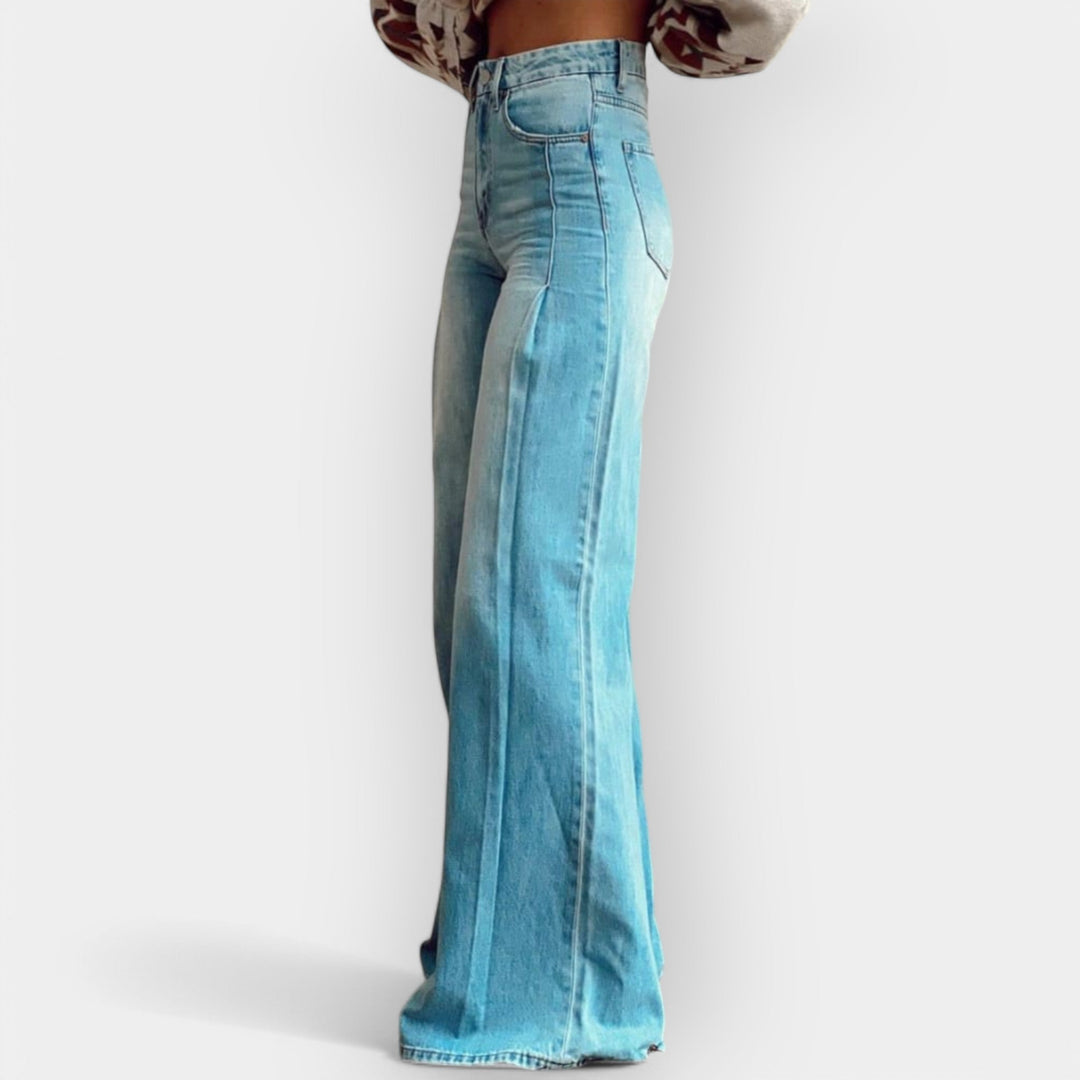 Wide Leg Pants with Flare Design