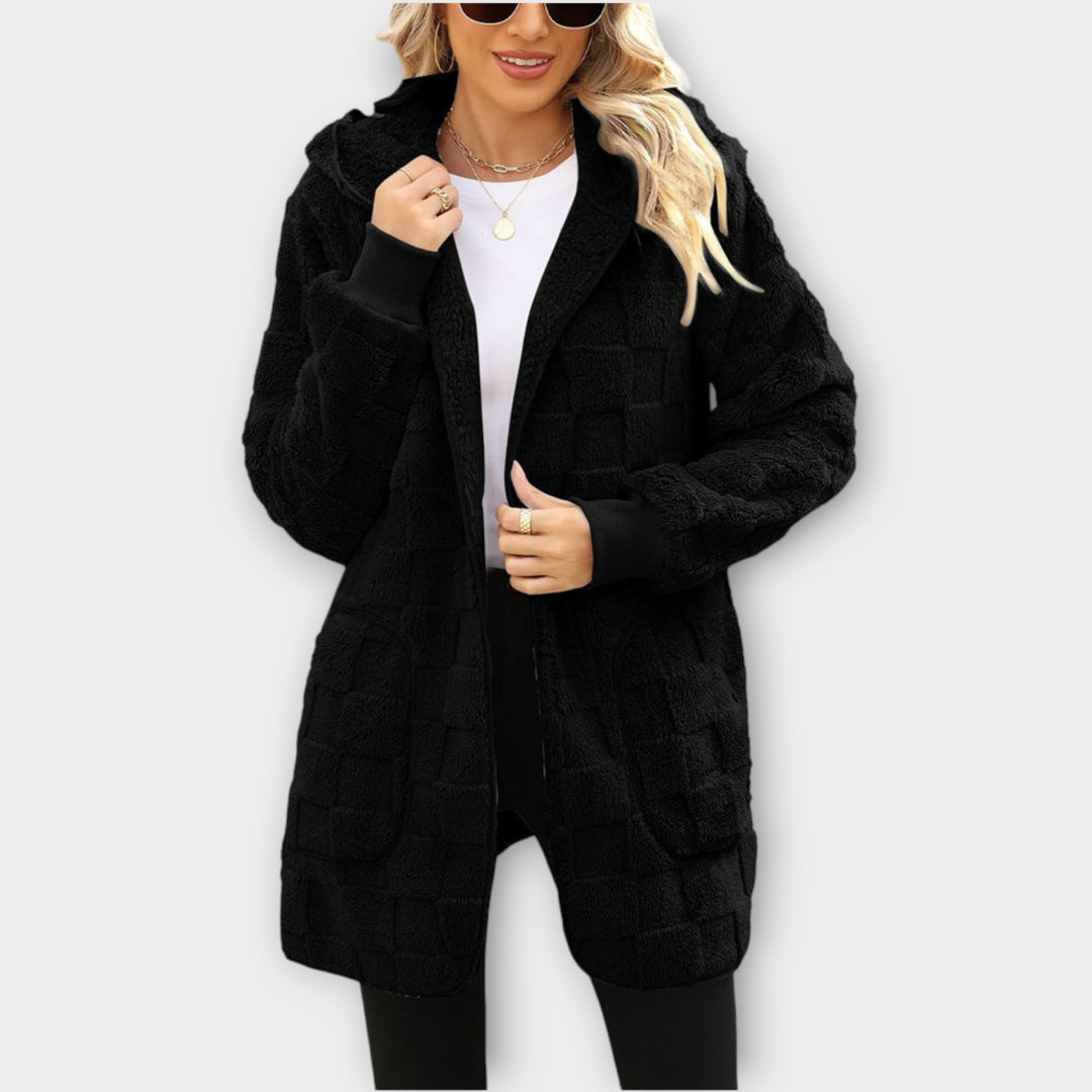 Cozy Plush Hooded Cardigan Jacket