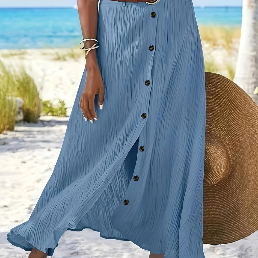 Sheer Midi Skirt with Slit