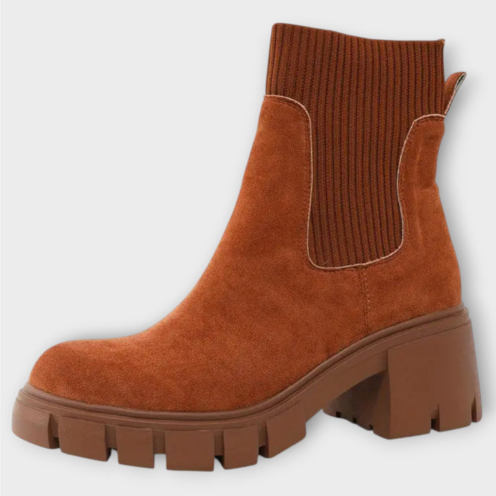 Chunky Suede Ankle Boots