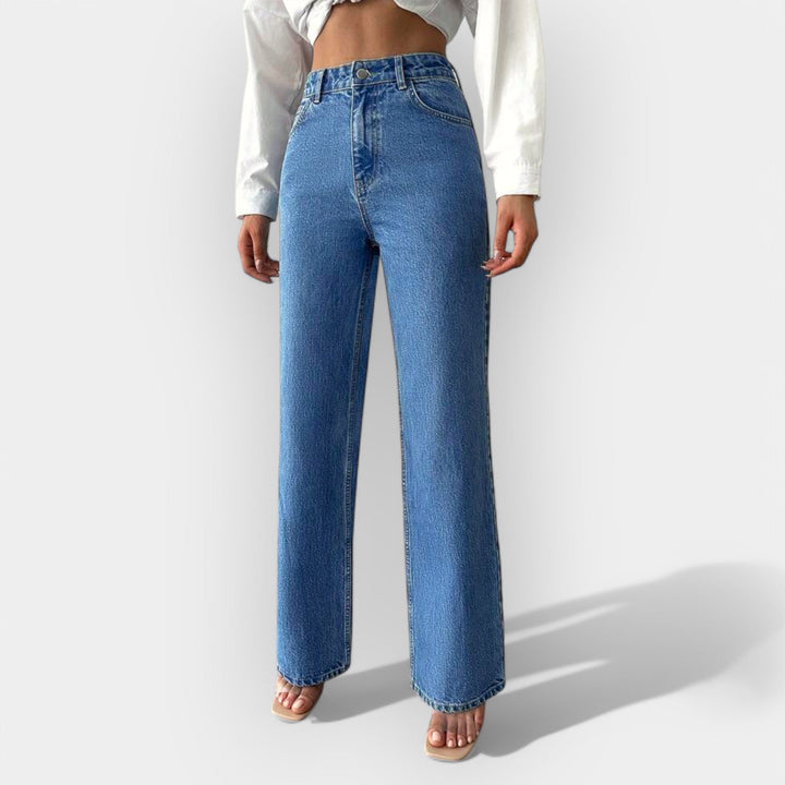 High-Waisted Jeans with Comfortable Wide Fit
