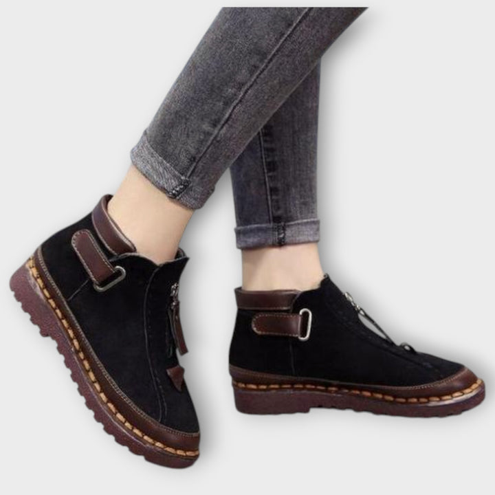 Warm Zip-Up Ankle Boots