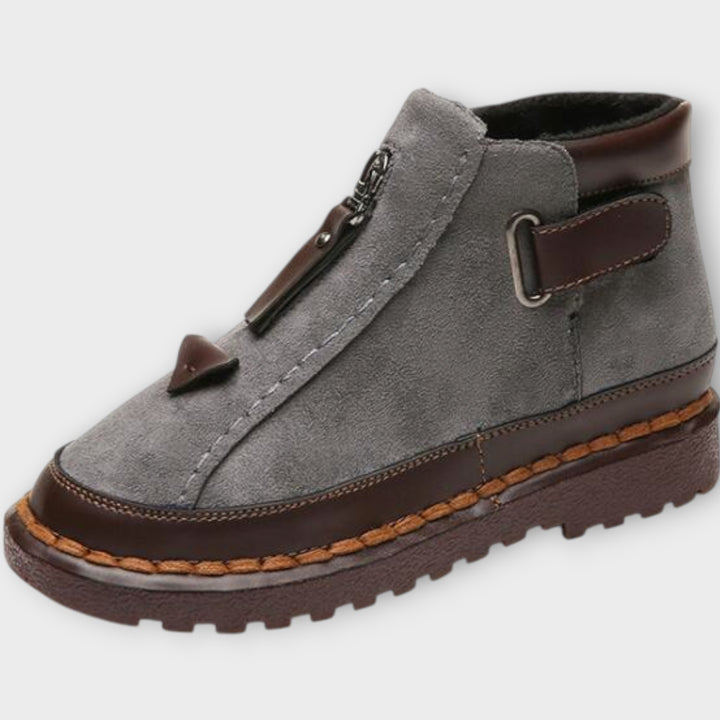 Warm Zip-Up Ankle Boots