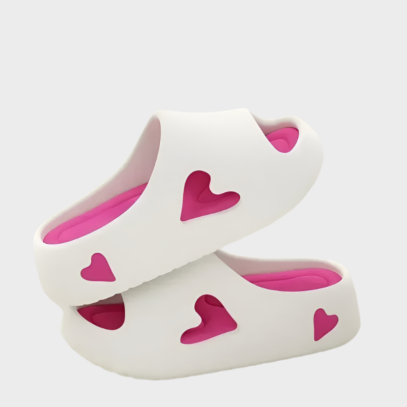 Flip Flops with Playful Heart Shape