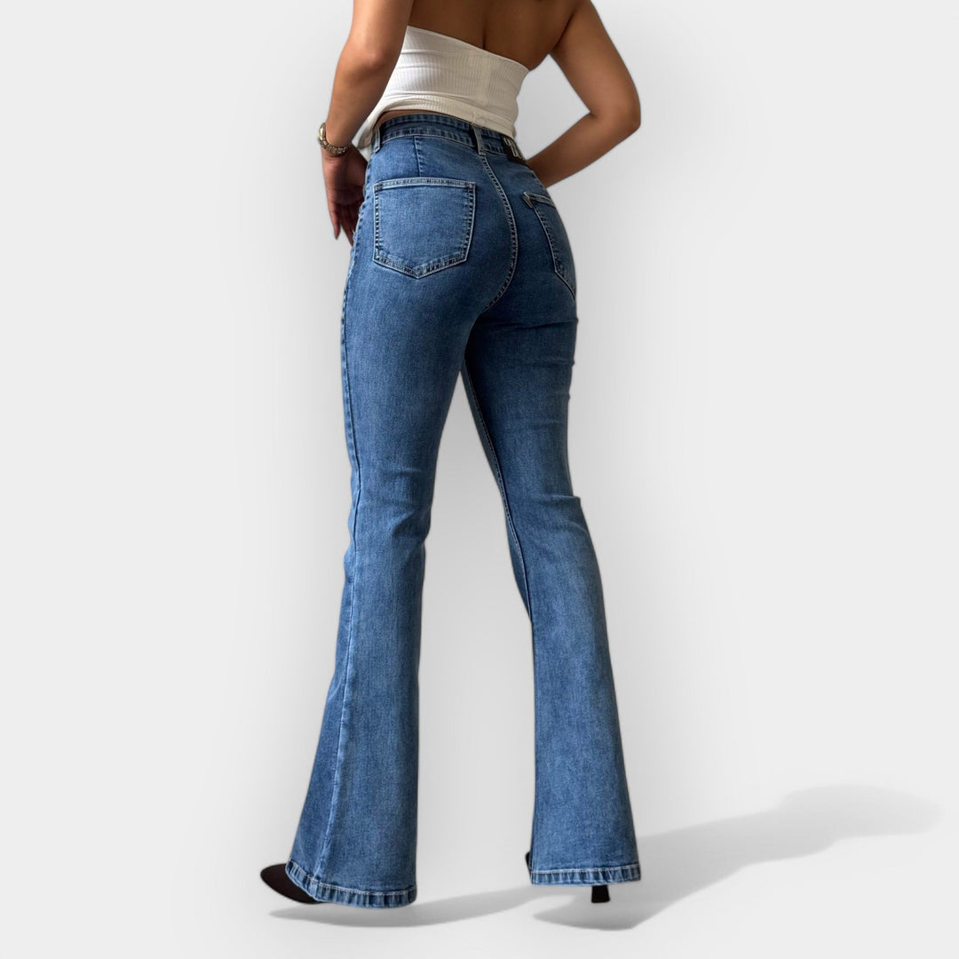 High-Waisted Flare Jeans