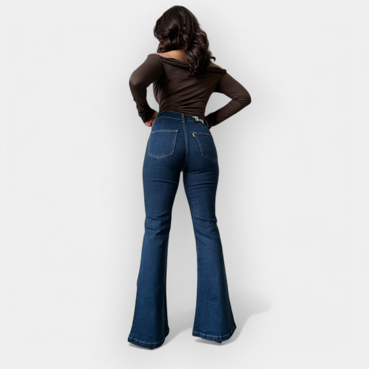 High-Waisted Flare Jeans