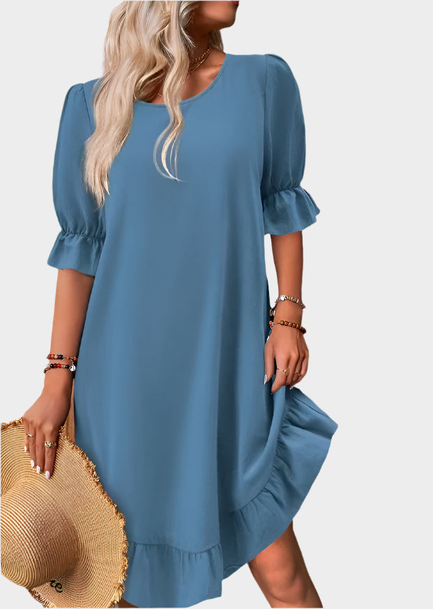 Retro Midi Dress with Comfortable Sleeves