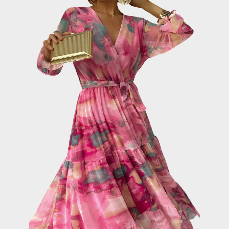 Midi Dress with Flowers