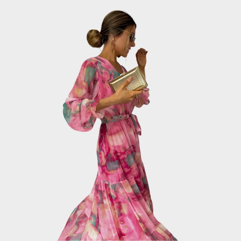 Midi Dress with Flowers