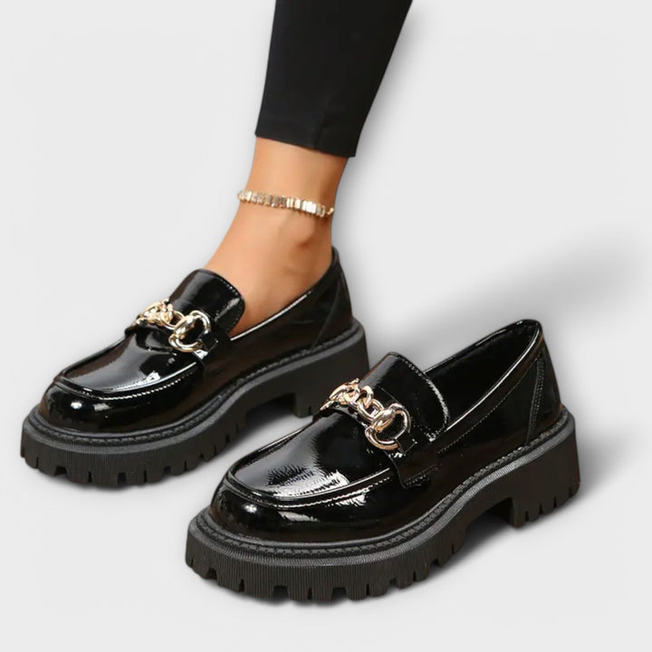 Trendy Women's Platform Loafers with Buckle