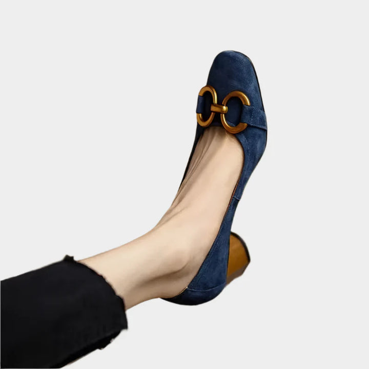 Elegant Square-Heeled Pumps