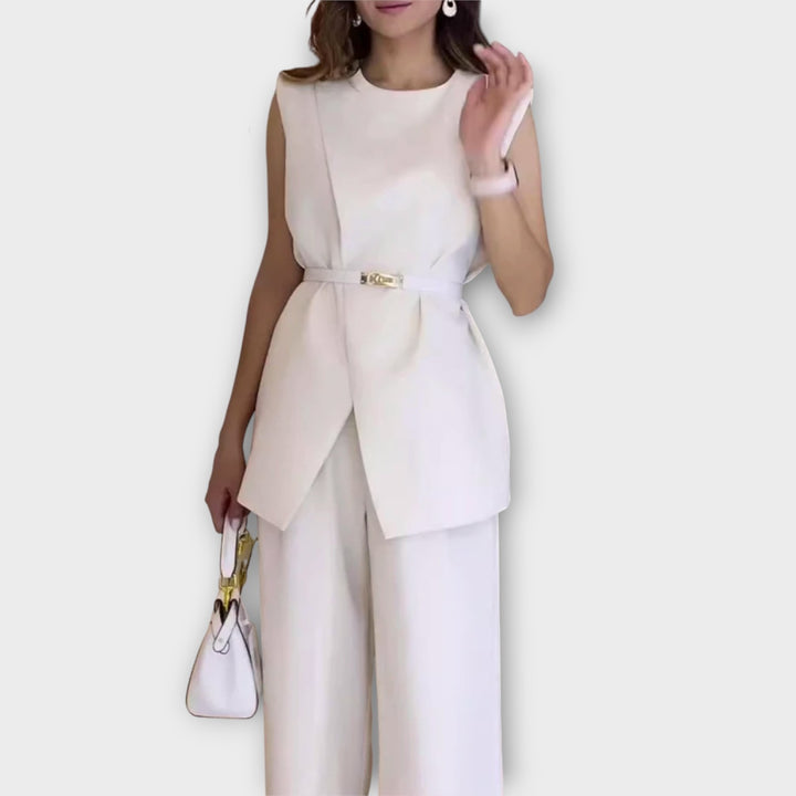 Elegant Belted Wide-Leg Jumpsuit