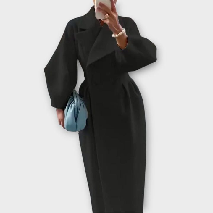 Elegant Oversized Lapel Long Coat