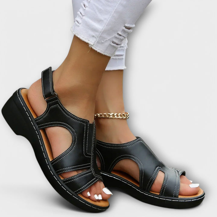 Comfortable Leather-Heeled Sandals