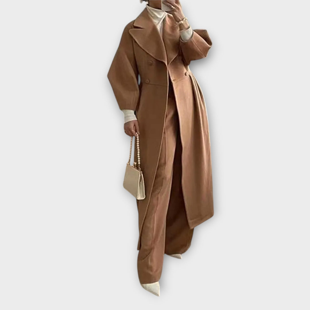 Elegant Oversized Lapel Long Coat