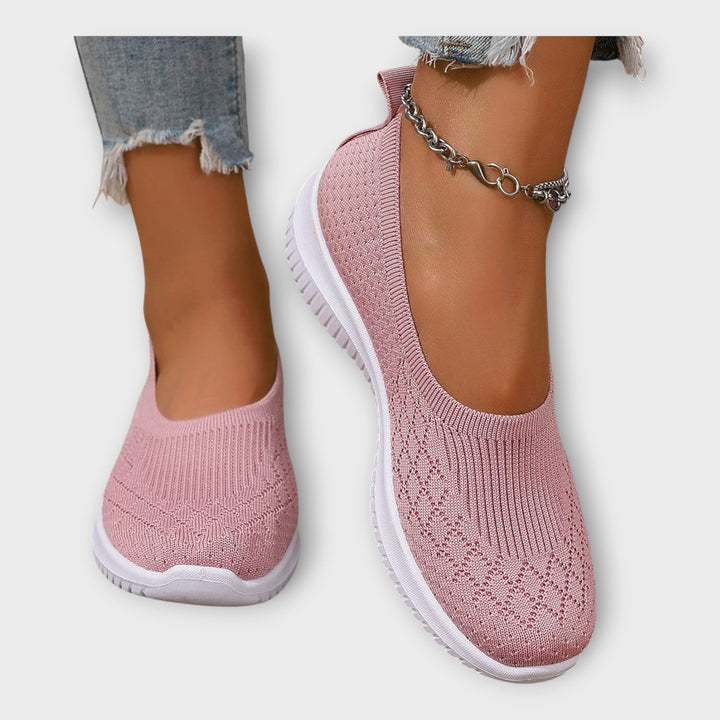 Knitted Ballerinas with Non-Slip Sole