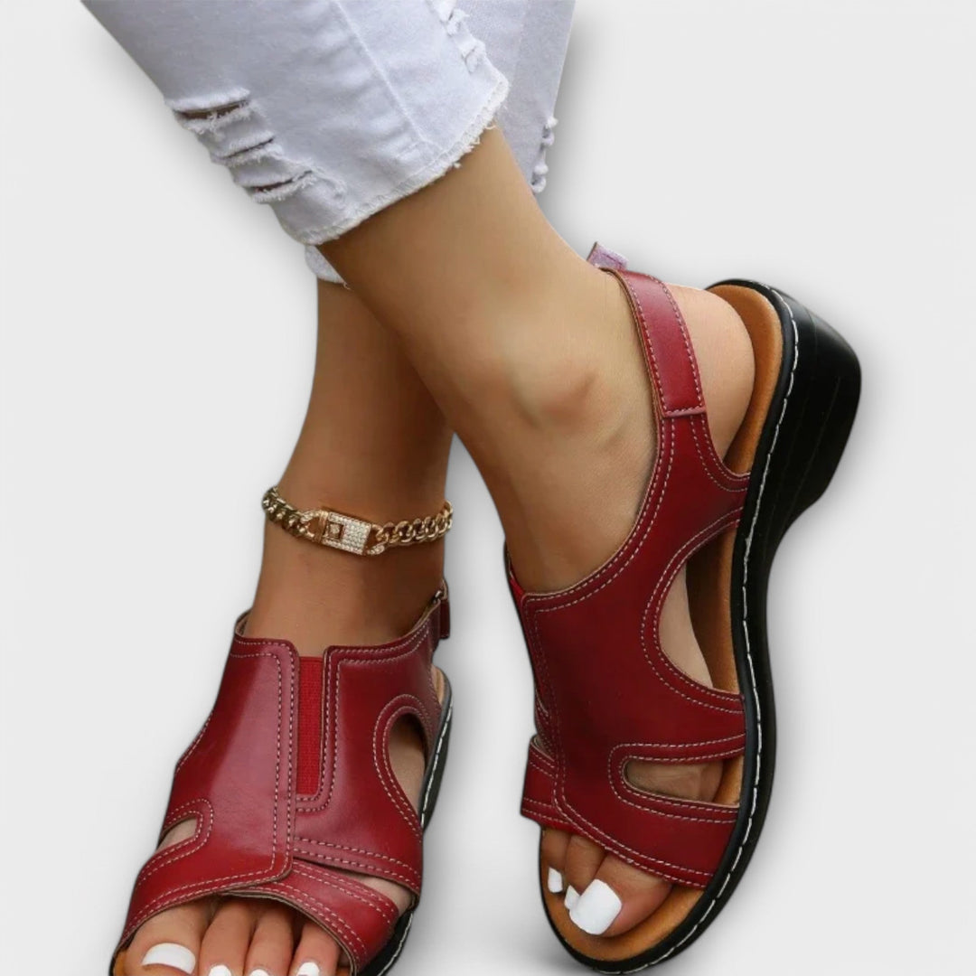 Comfortable Leather-Heeled Sandals