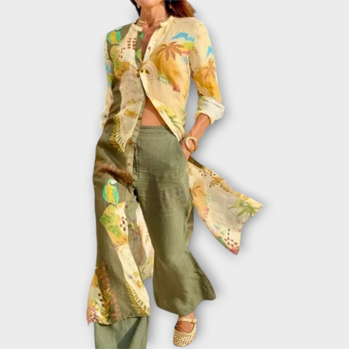 Elegant Linen Coordinated Set