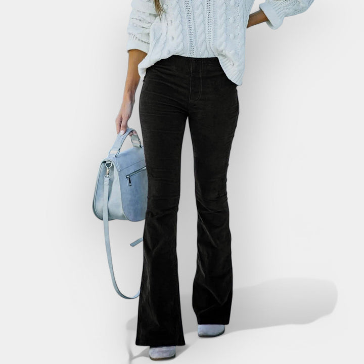 High-Waisted Pants with Wide Legs