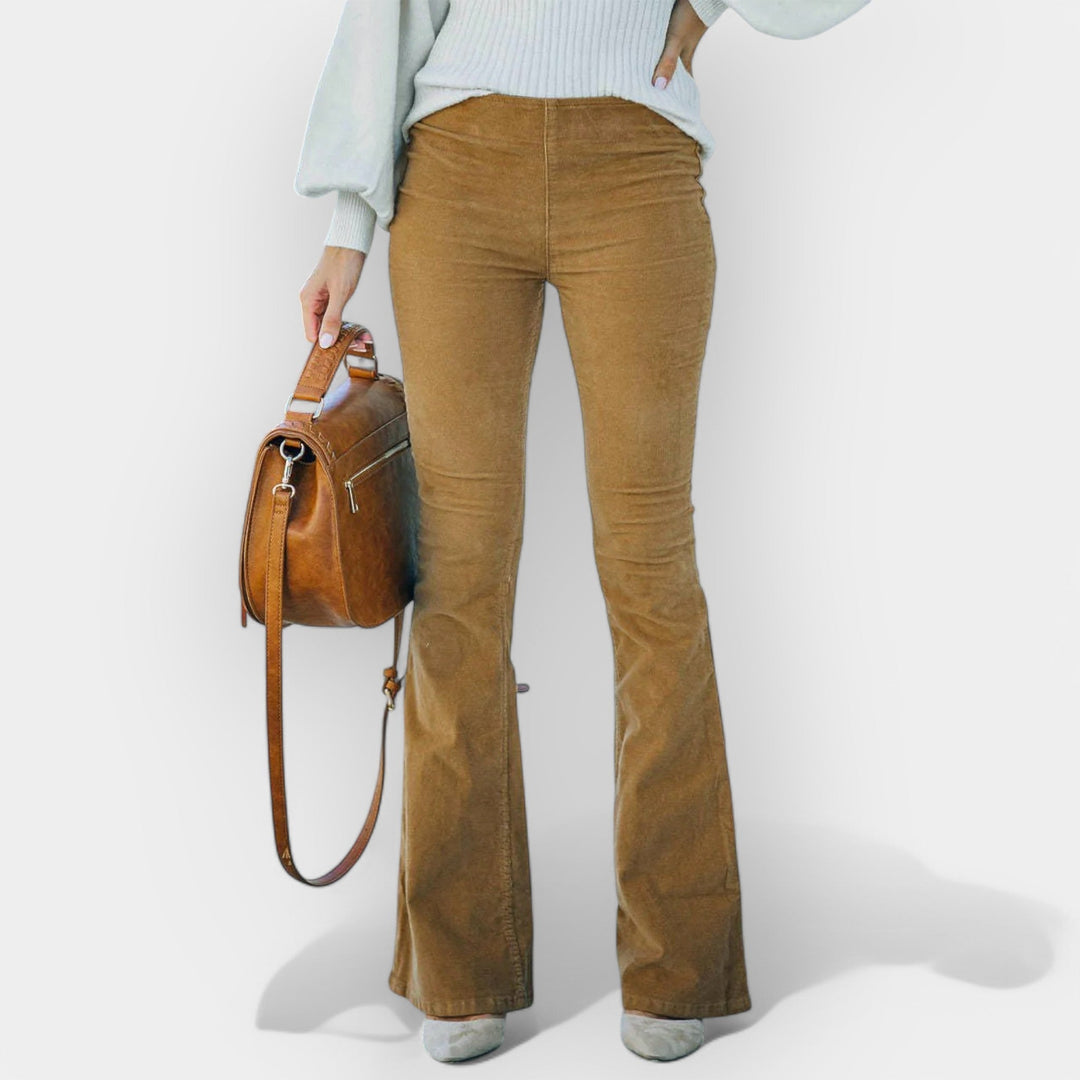 High-Waisted Pants with Wide Legs