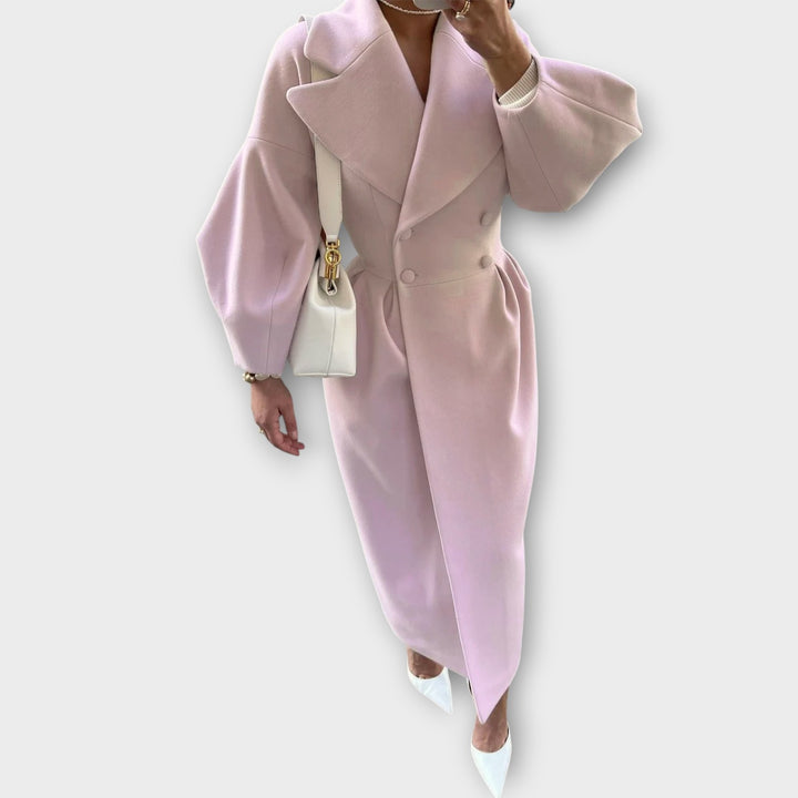 Elegant Oversized Lapel Long Coat
