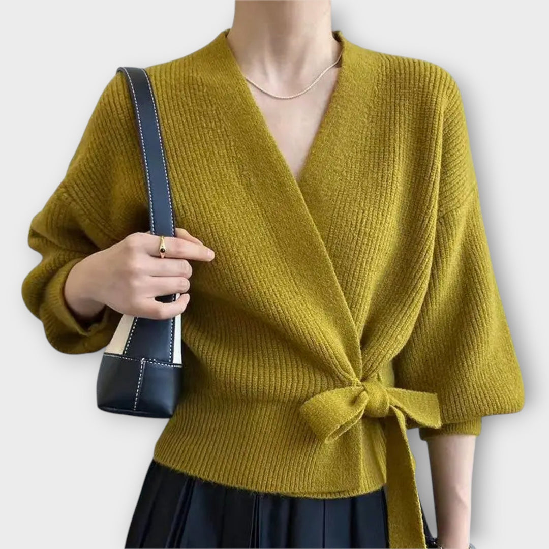 Cozy Wrap-Tie Knit Cardigan
