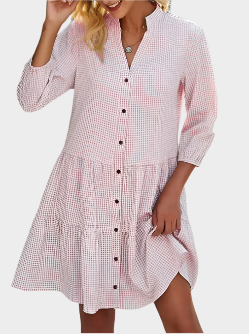 Light and Flattering Checkered Summer Dress