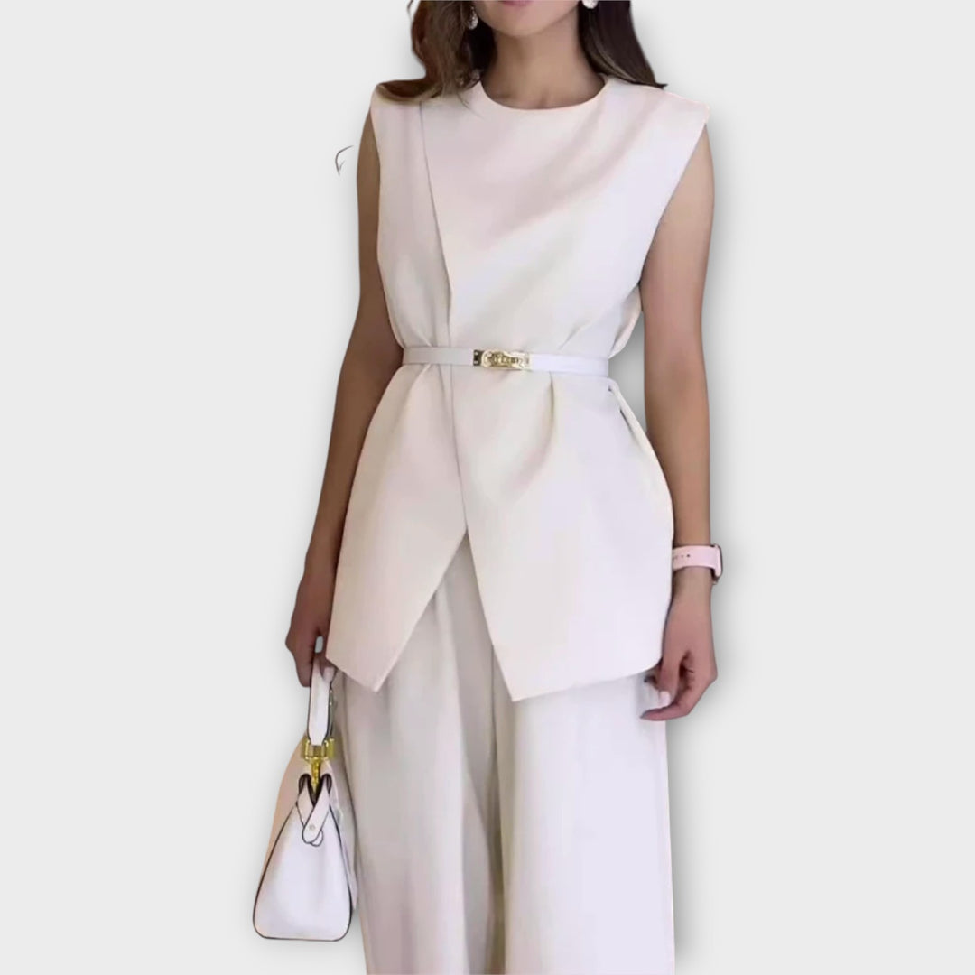 Elegant Belted Wide-Leg Jumpsuit