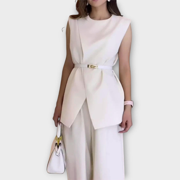 Elegant Belted Wide-Leg Jumpsuit