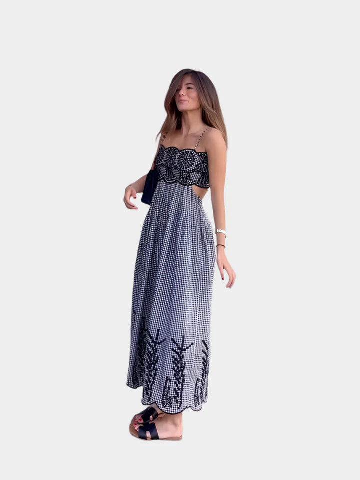 Dress with Traditional Check Pattern