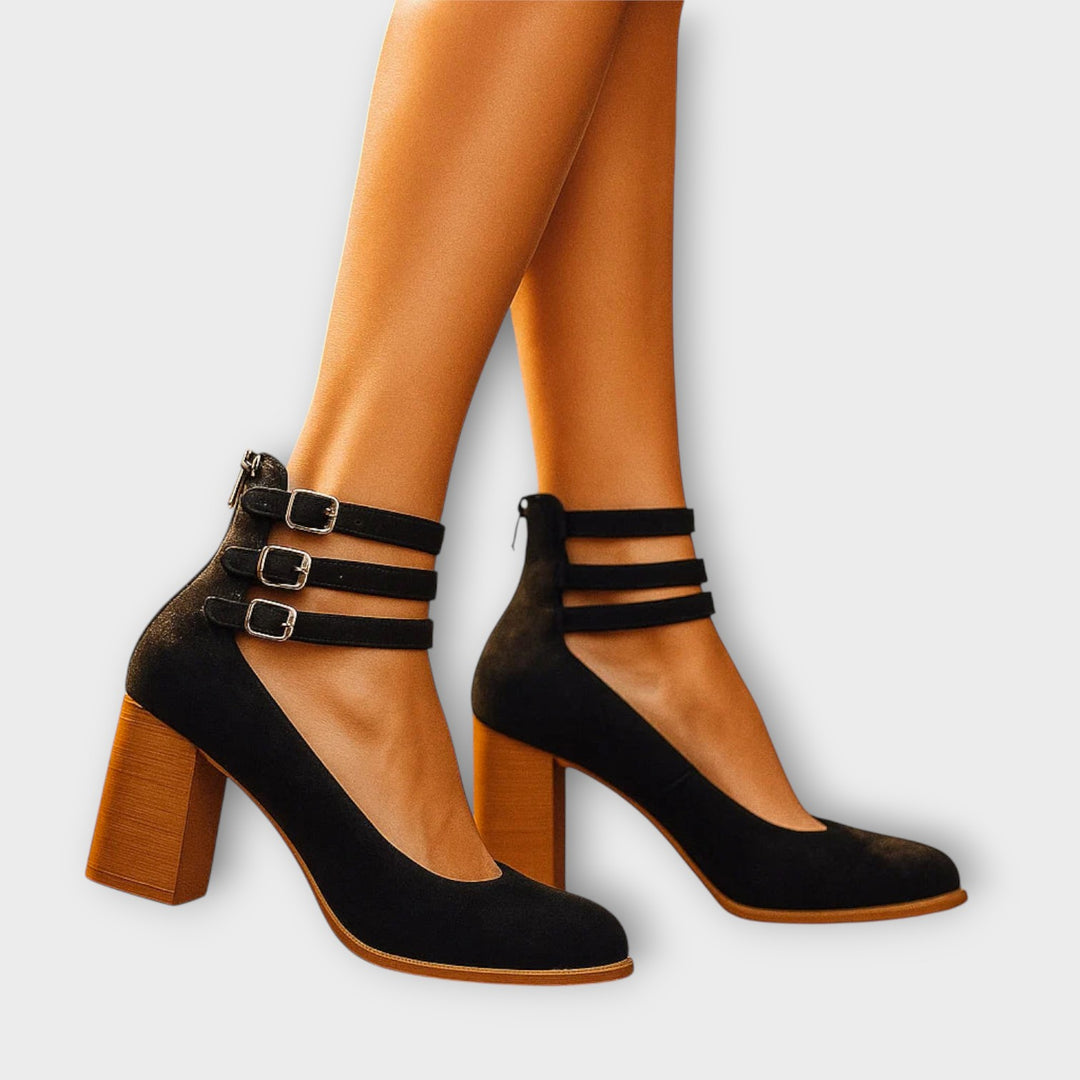 Vintage Block-Heel Mary Jane Pumps