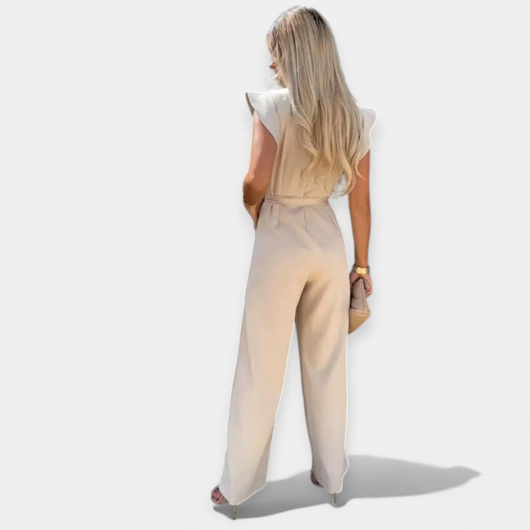 Full-Length Jumpsuit with Butterfly Sleeves