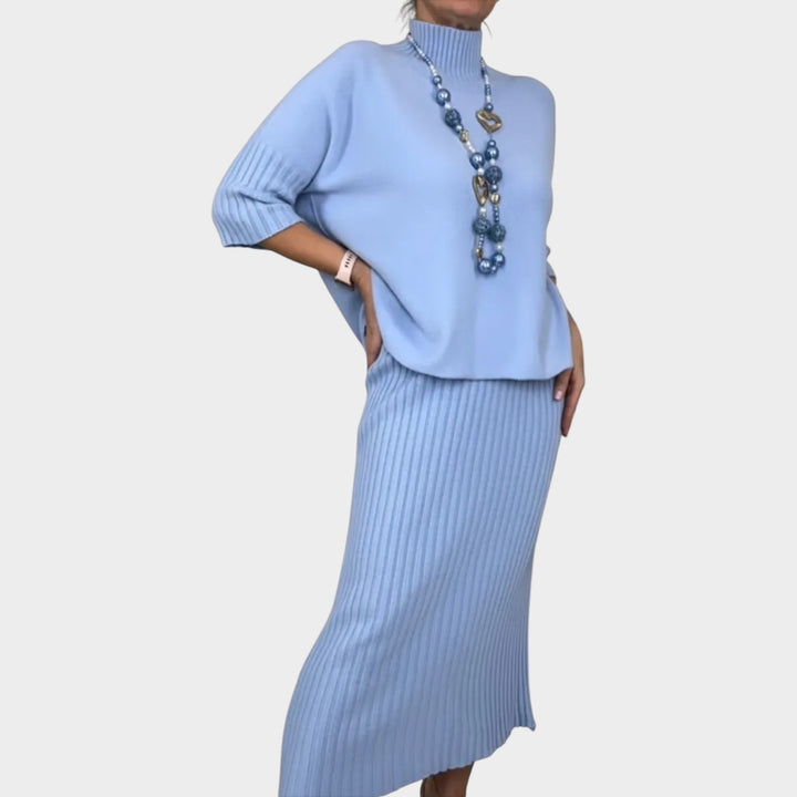 Soft Ribbed Knit Two-Piece Set
